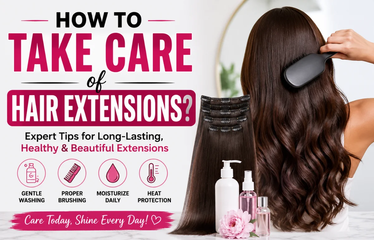 How to take care of hair extensions with proper brushing and care tips