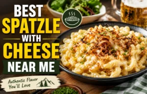 Best Spatzle With Cheese Near Me dish with crispy onions