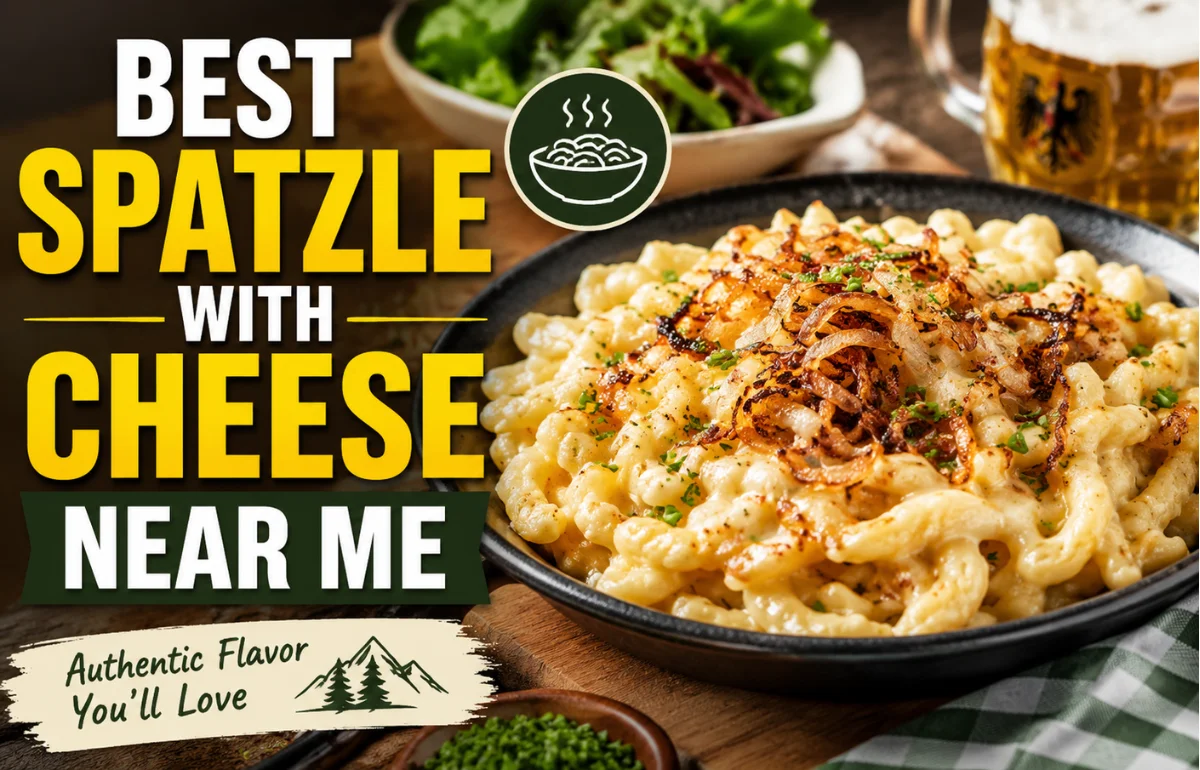 Best Spatzle With Cheese Near Me dish with crispy onions