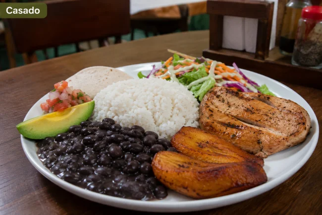 Costa Rica Food casado plate