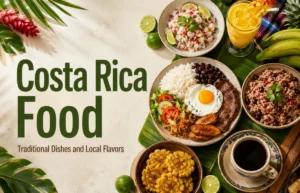 Costa Rica Food dishes and drinks