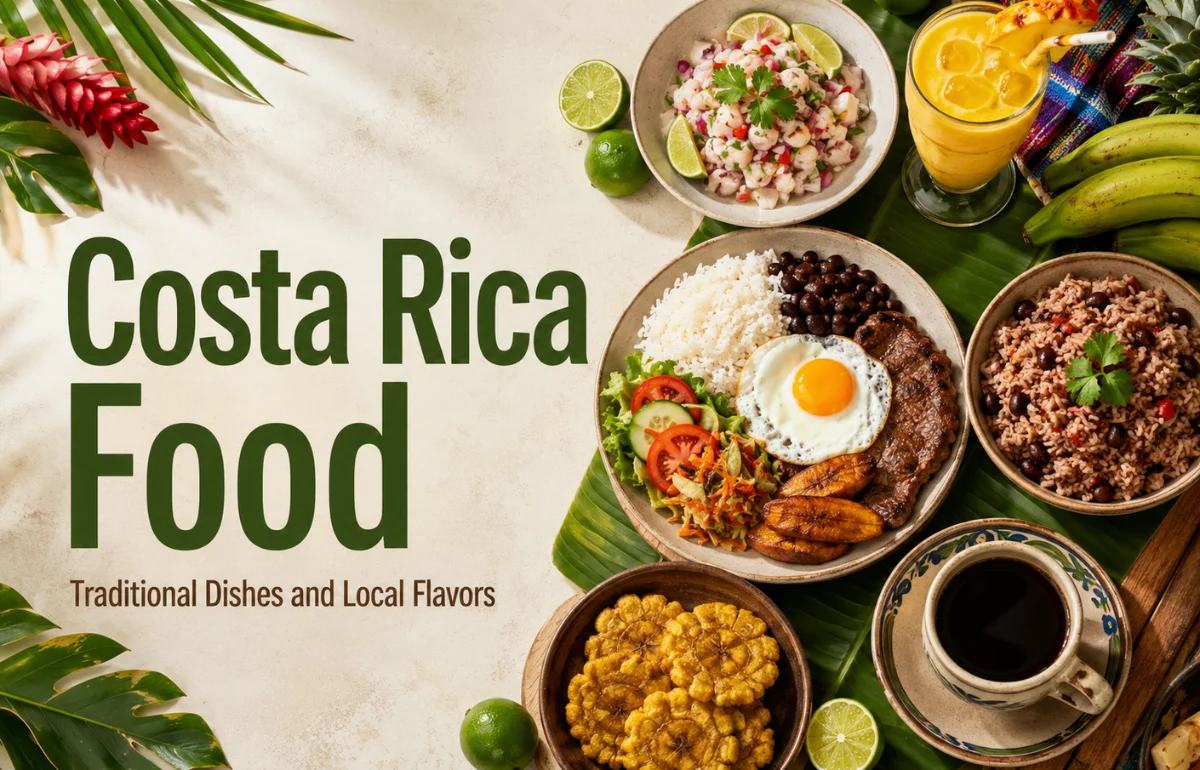Costa Rica Food dishes and drinks