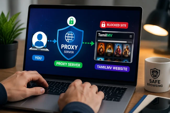 TamilMV Proxy server flow diagram