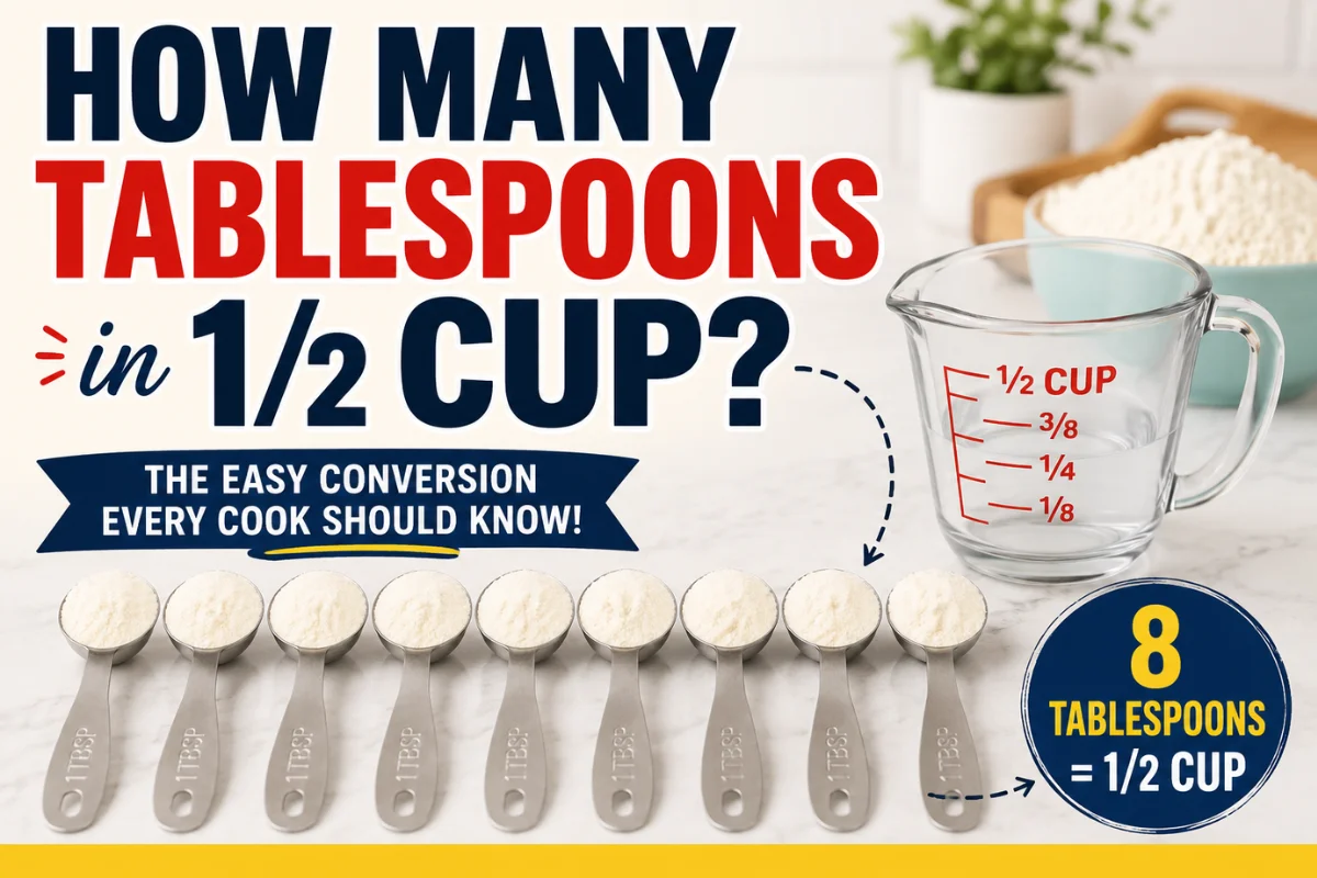 How Many Tablespoons in 1/2 Cup?