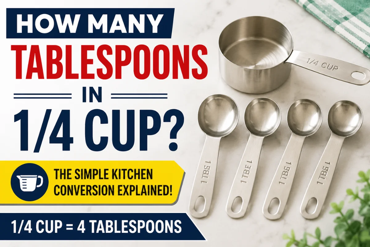 How Many Tablespoons in 1/4 Cup?