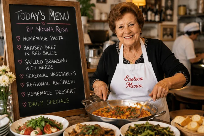 Enoteca Maria Menu rotating dishes