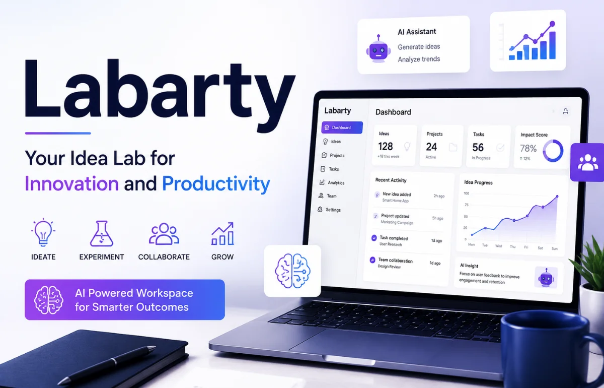 Labarty AI workspace dashboard concept