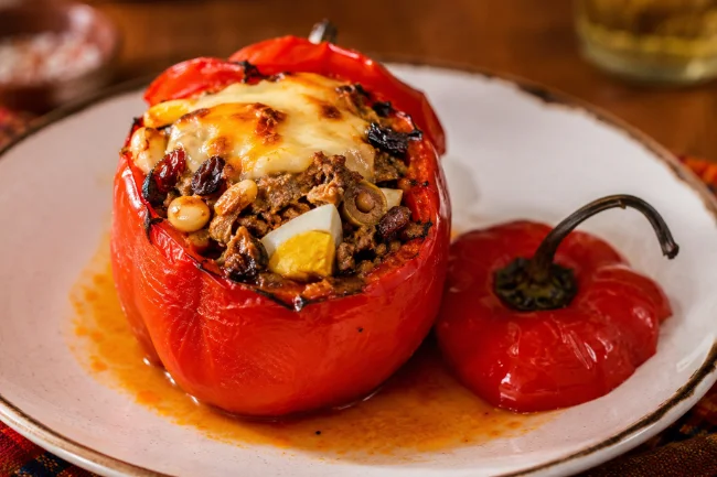 Rocoto Relleno stuffed red pepper