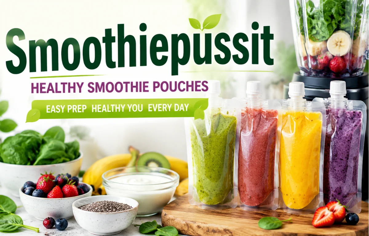 Smoothiepussit smoothie pouches with fresh fruits and healthy ingredients