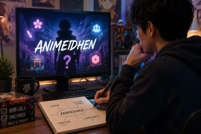 Animeidhen anime concept digital workspace illustration