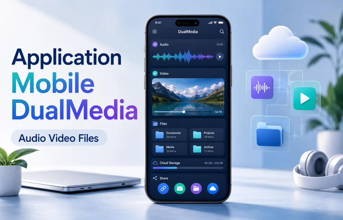 Application Mobile DualMedia app dashboard