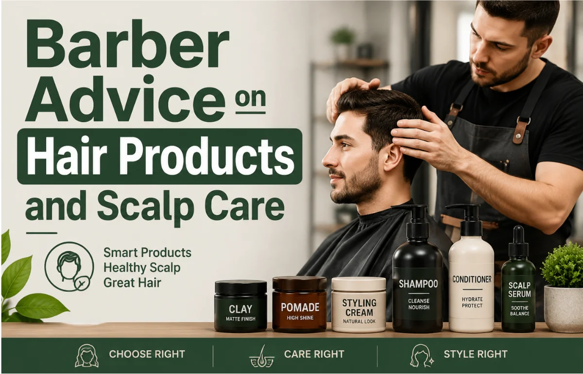 Barber Advice on Hair Products and Scalp Care tips for healthy hair and scalp