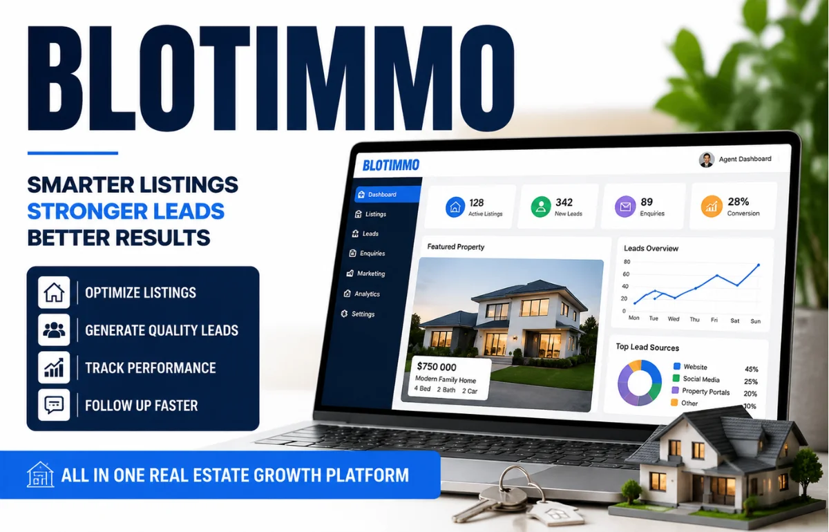 Blotimmo real estate lead generation dashboard