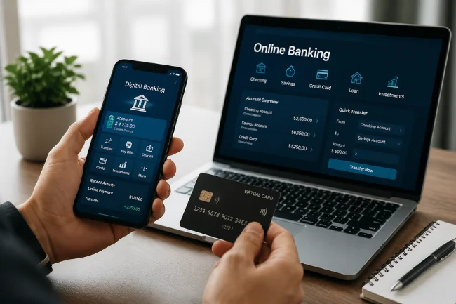 Coyyn digital banking and finance app concept