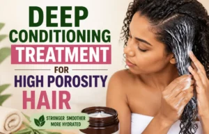 Deep Conditioning Treatment for High Porosity Hair Tips Deep Conditioning Treatment for High Porosity Hair with conditioner mask application