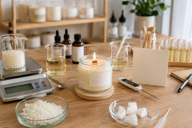 Data driven candle manufacturing setup