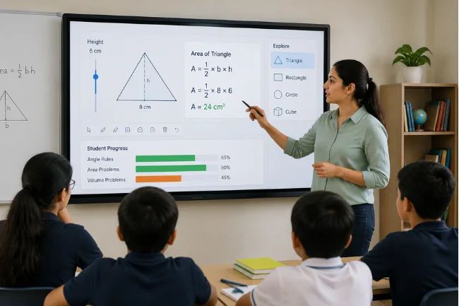 Geometry Learn V3 classroom teacher interactive geometry learning