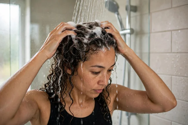 Cleaning scalp before Deep Conditioning Treatment for High Porosity Hair