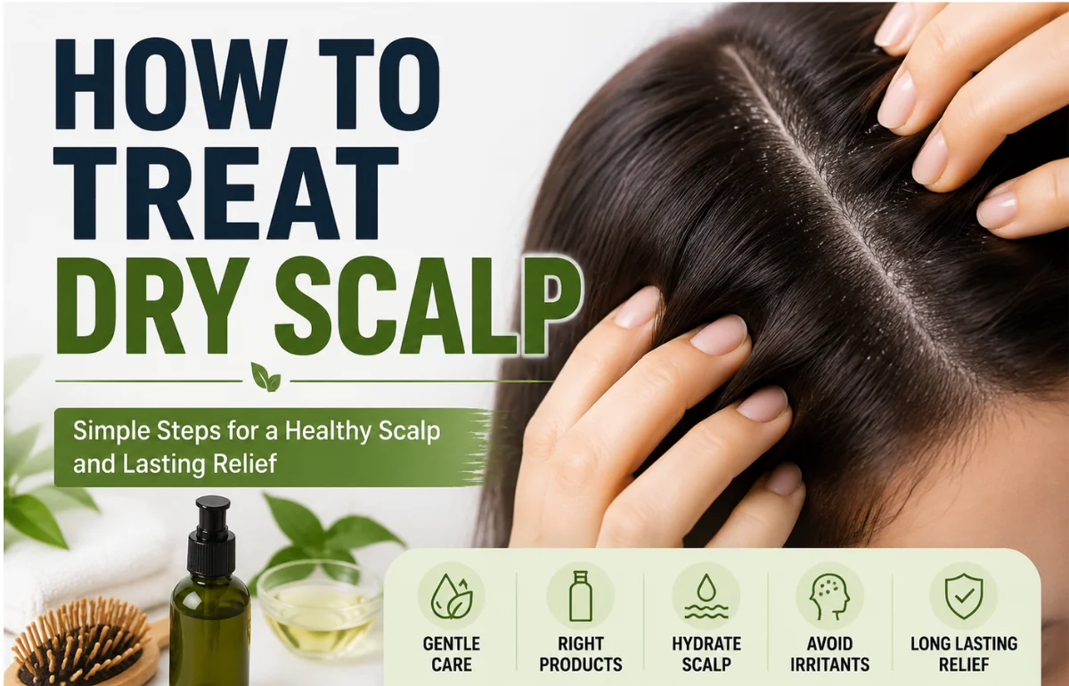 How to Treat Dry Scalp with gentle scalp care tips