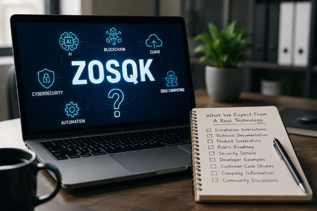 Zosqk real technology concept desk image