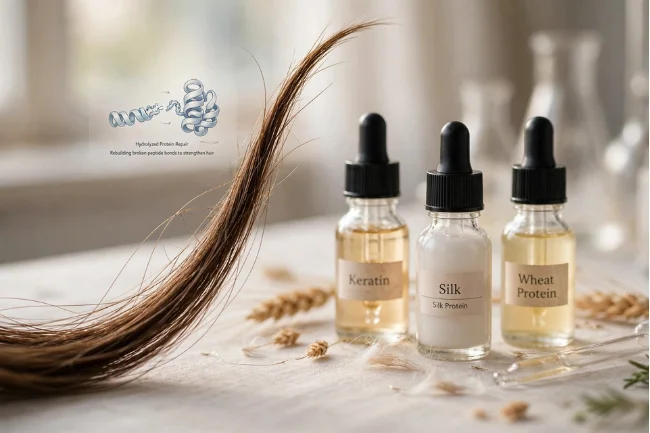 Hair Care Products for Breakage key ingredients hydrolyzed proteins keratin and silk