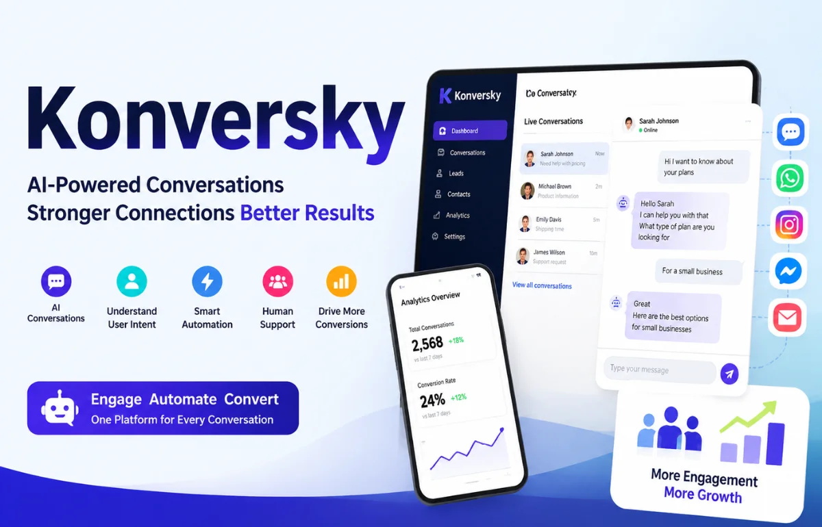 Konversky AI conversation platform interface