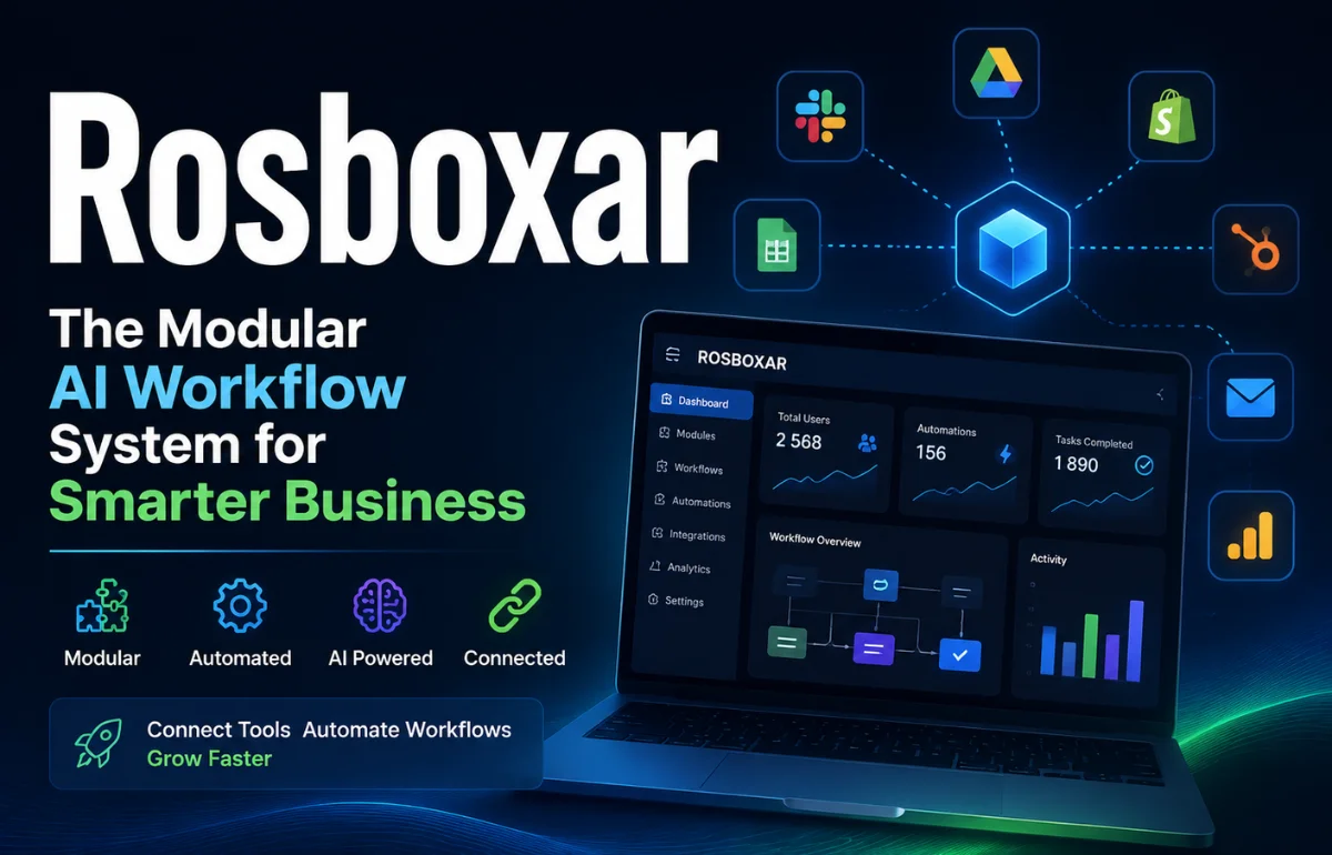 Rosboxar AI modular workflow system dashboard