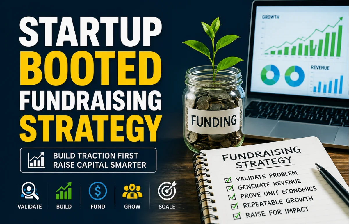 Startup Booted Fundraising Strategy infographic