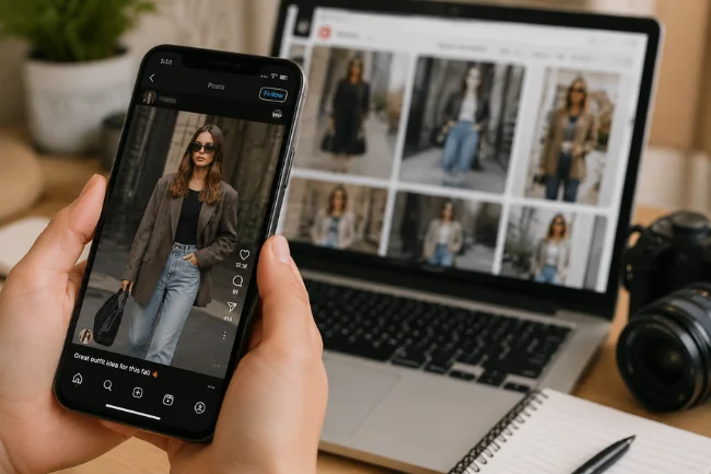 TrendyWinner com social media fashion shopping concept