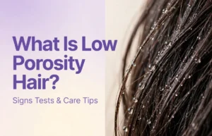 What Is Low Porosity Hair - water droplets beading on hair strands