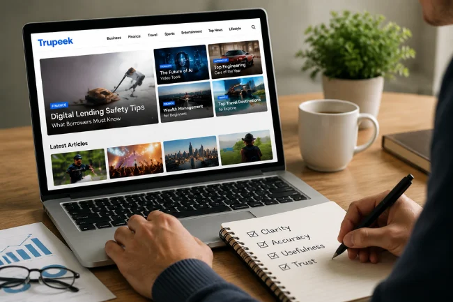 Trupeek.com website evaluation notes