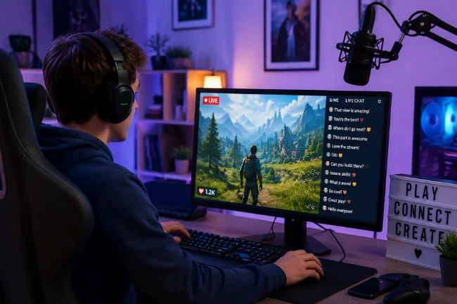 Gaymetu e interactive gaming streaming concept