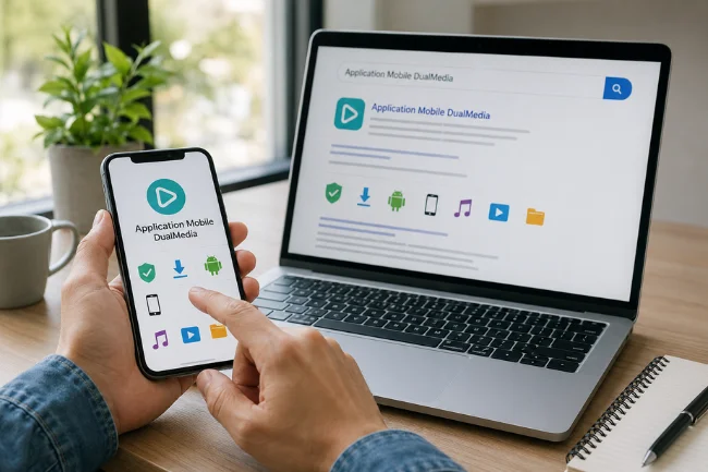 Application Mobile DualMedia app dashboard