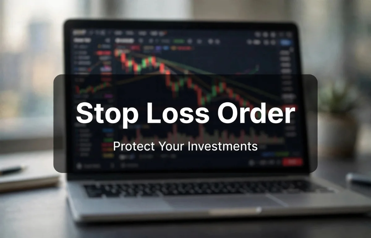 Stop Loss Order trading chart on laptop